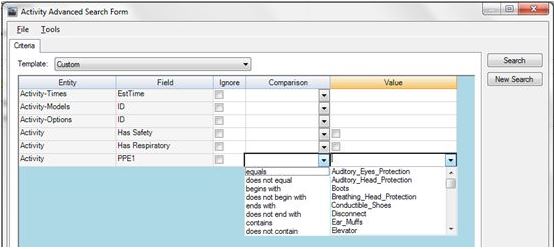 Populating the Advanced Find Control with Values