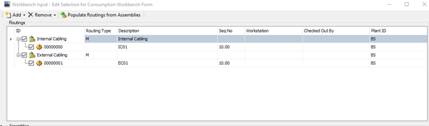 Populate Routings from Assemblies