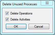 Delete Unused Processes Interface